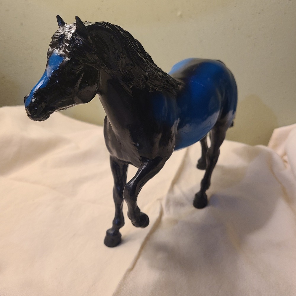 Breyer Haflinger Pony Horse Mold 156 Custom Black & Blue Chris Hess Traditional - Picture 2 of 8